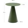 Журнальный столик Wilshire из стекла и стали зеленый Ø30cm