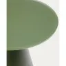 Журнальный столик Wilshire из стекла и стали зеленый Ø30cm