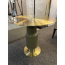 Столик Noa с круглой столешницей, латунный металл, темно-зеленый