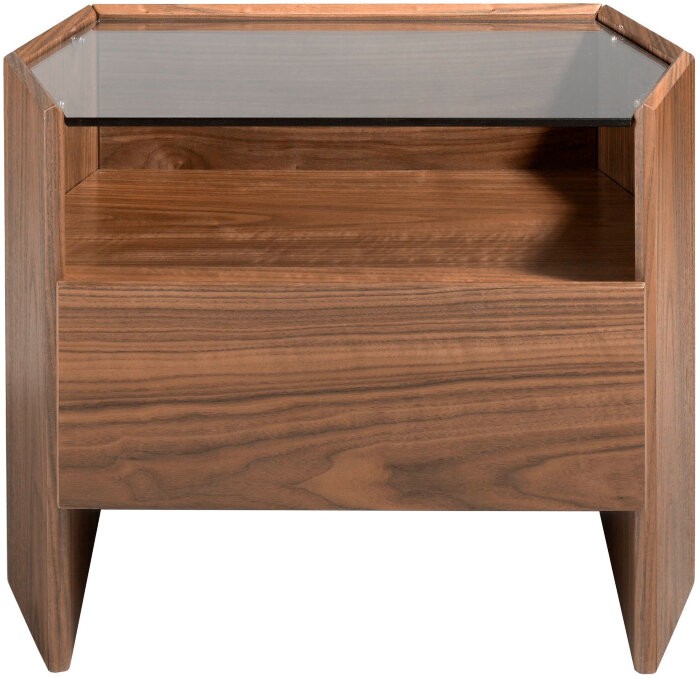 Прикроватная тумбочка CP1803-H-NOGAL/7072 шестиугольная