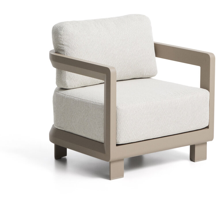 Уличное кресло Nerano из алюминия цвета таупе