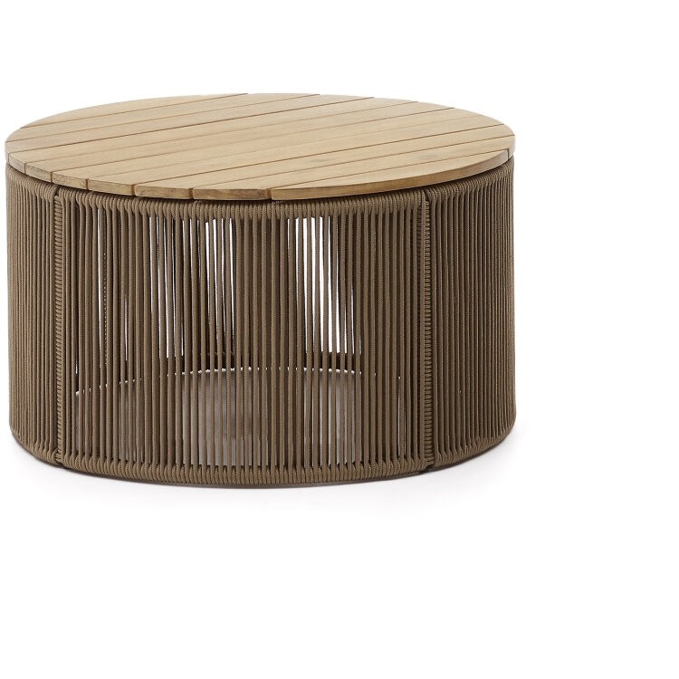 Dandara Журнальный столик из стали и бежевого шнура