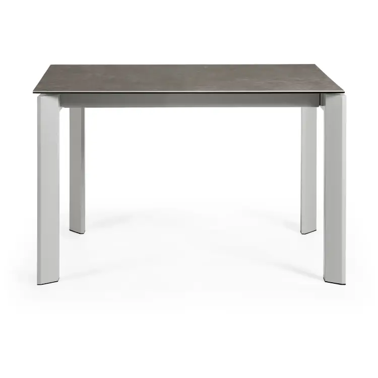 Стол Atta 120 (180) x80 серый керамика Vulcano Ash