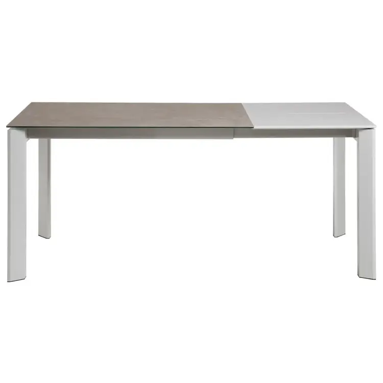 Стол Atta 120 (180) x80 серый керамика Vulcano Ash