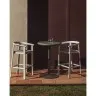 Уличный барный стул Erice из алюминия и веревки цвета экрю, 75 см