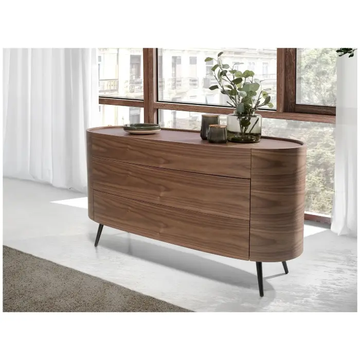 Комод AC2001DR /7075 овальный ореховый