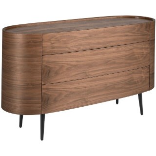 Комод AC2001DR /7075 овальный ореховый