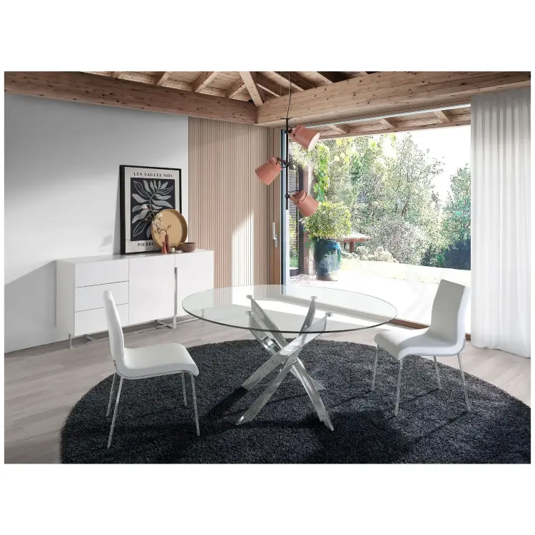 Стол обеденный F2133 /1061 стеклянный Ø110