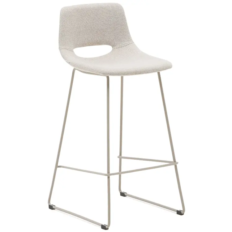 Барный стул Zahara бежевого цвета со сталью бежевого цвета