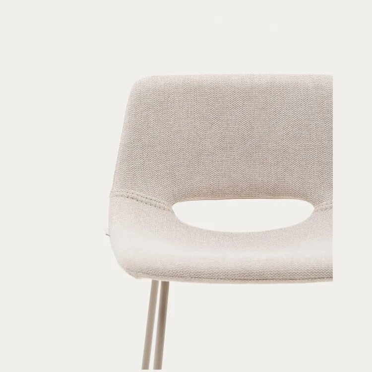 Барный стул Zahara бежевого цвета со сталью бежевого цвета