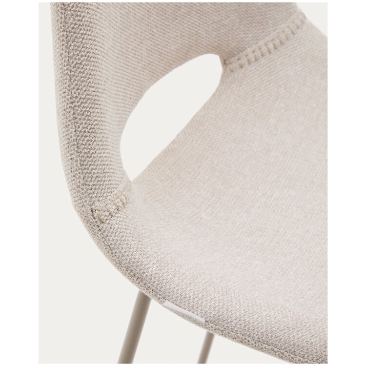 Барный стул Zahara бежевого цвета со сталью бежевого цвета