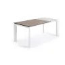 Стол Atta 120 (180) x80 белые ножки керамика Vulcano Ash