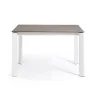 Стол Atta 120 (180) x80 белые ножки керамика Vulcano Ash