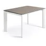 Стол Atta 120 (180) x80 белые ножки керамика Vulcano Ash