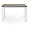 Стол Atta 120 (180) x80 белые ножки керамика Vulcano Ash