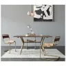 Стол RI010 Brass metal base & Light Grey Ash