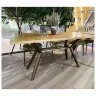 Стол RI010 Brass metal base & Light Grey Ash