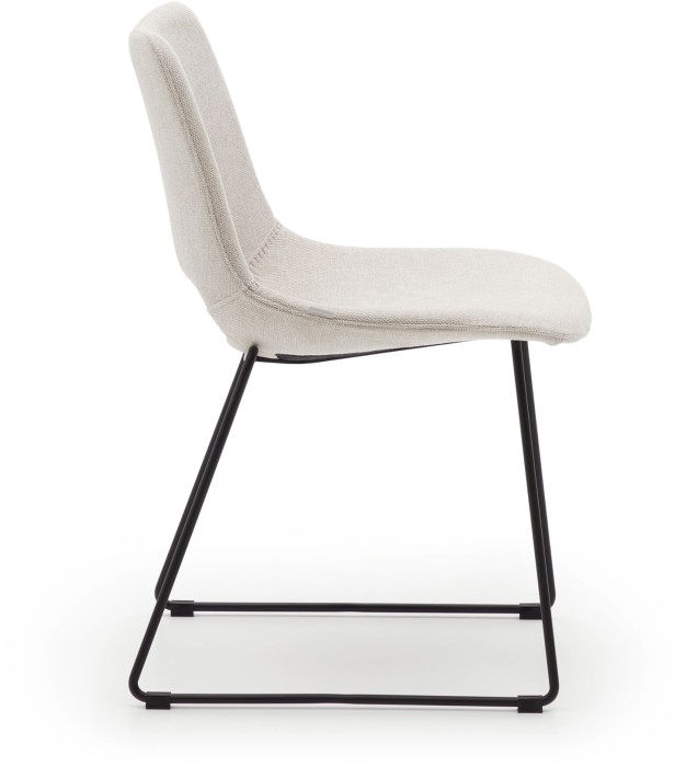 Zahara Стул бежевый с черными стальными ножками