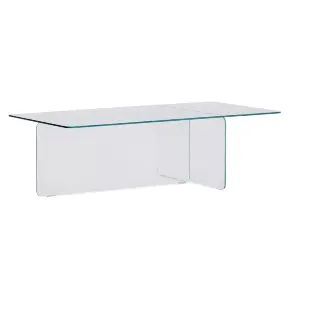 Журнальный столик Zaren из прозрачного закаленного стекла, 120 x 60 см