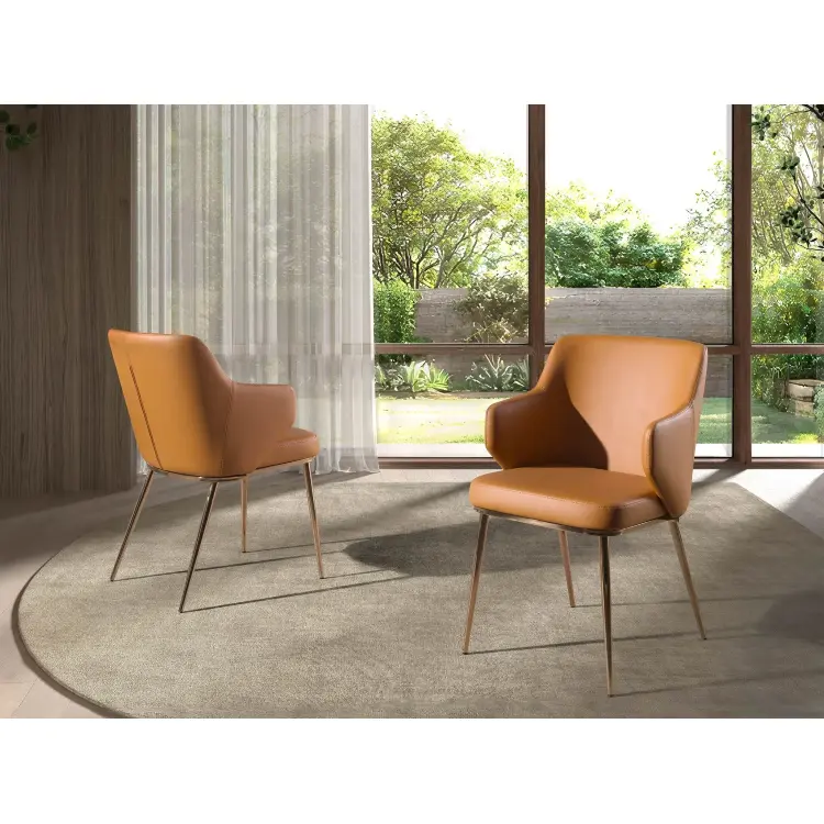 Стул 4162 из коричневой экокожи