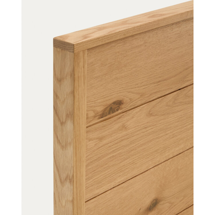 Кровать Alguema из дубового шпона с натуральной отделкой для матраса 90 x 200 см