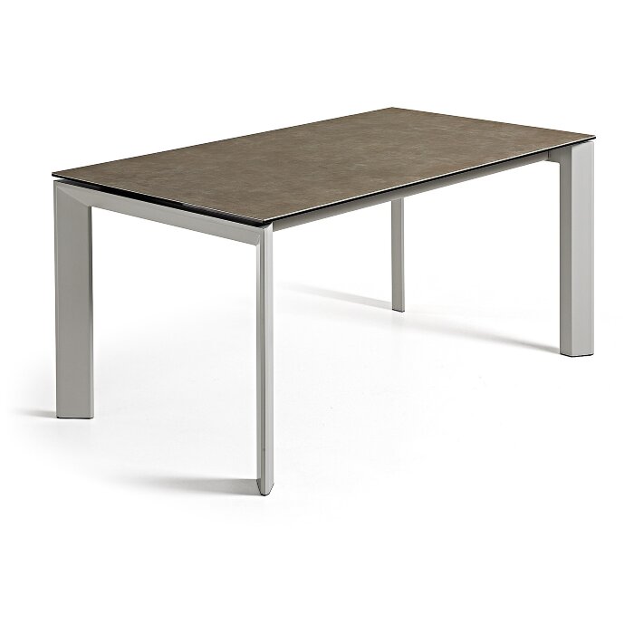 Стол Atta 140 (200) x90 серый керамика