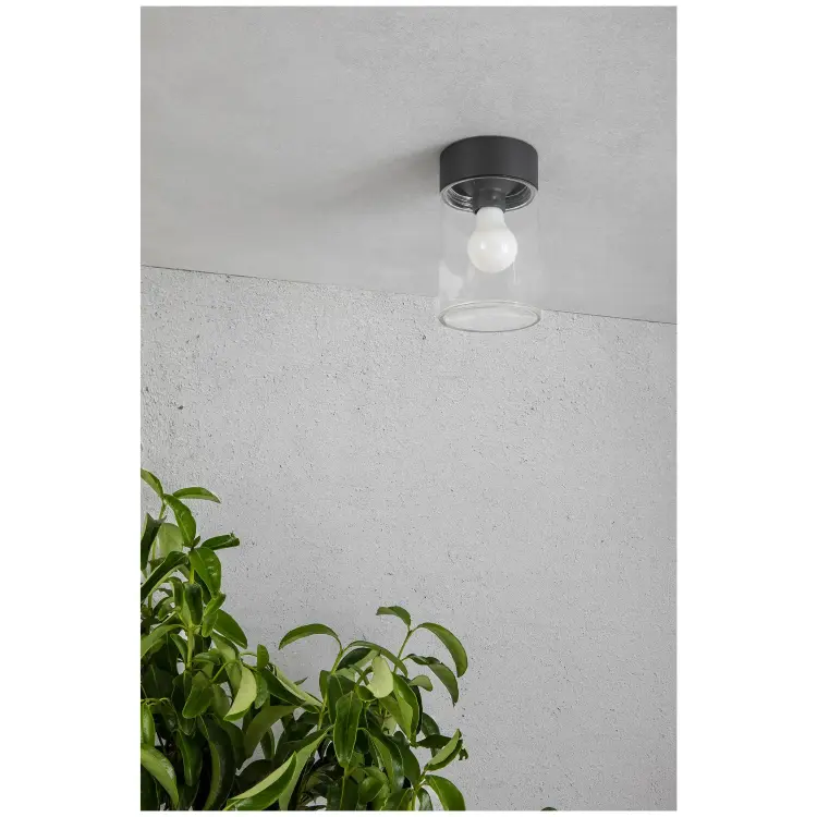 Потолочный уличный светильник Kila серый/прозрачный