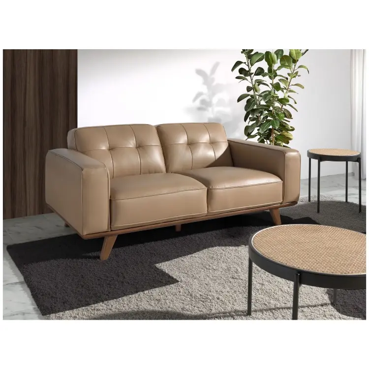 Диван 2-х местный 6119/5606-2P-M5668 с обивкой из стеганой кожи