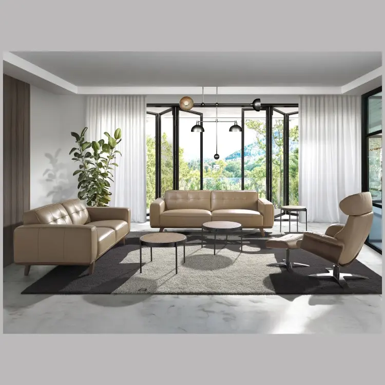 Диван 2-х местный 6119/5606-2P-M5668 с обивкой из стеганой кожи