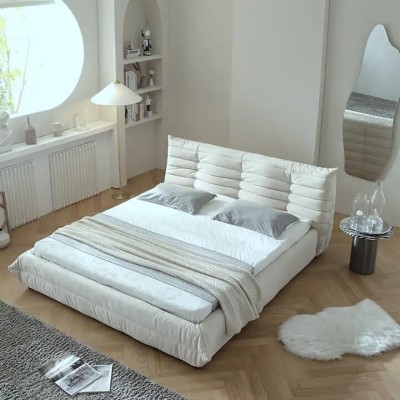 Двуспальная кровать RBD029 New Vintage Ivory leather