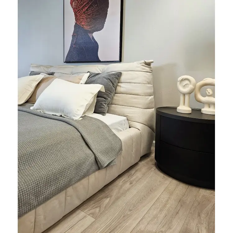 Двуспальная кровать RBD029 New Vintage Ivory leather