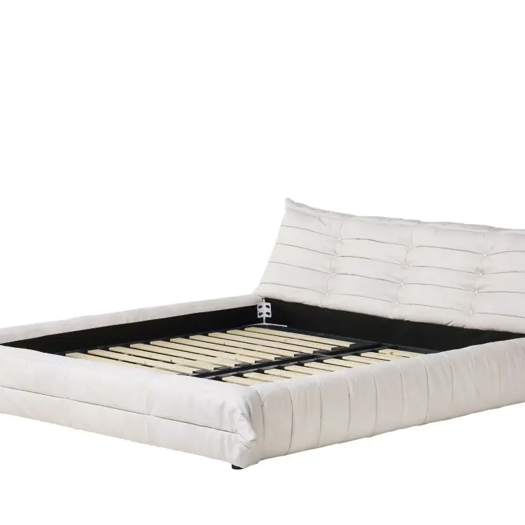 Двуспальная кровать RBD029 New Vintage Ivory leather