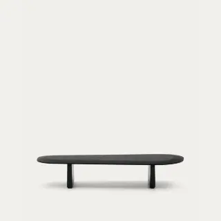 Журнальный столик Pirita из массива дуба в черной отделке, 146