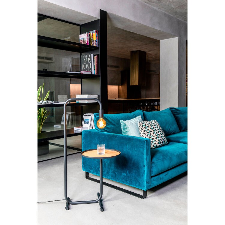 Торшер с подносом Guest черный