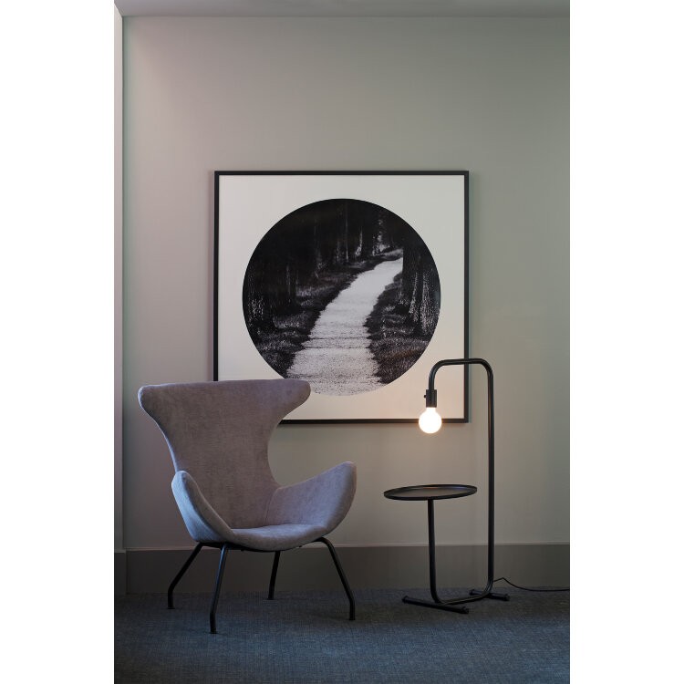 Торшер с подносом Guest черный