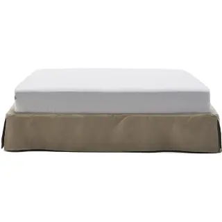 Основание кровати Jaira со съемным чехлом серо-коричневое для матраса размером 180 х 190 см