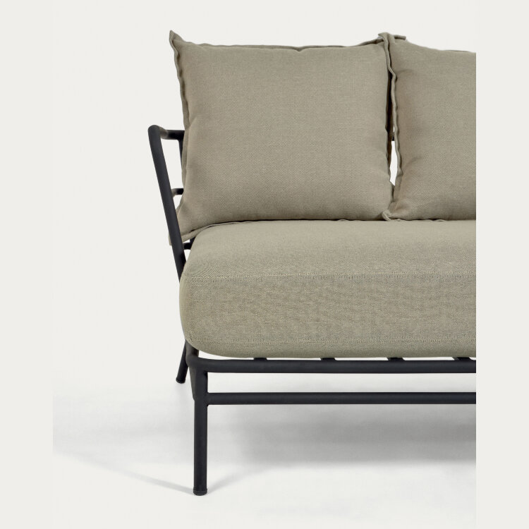 Диван Mareluz трехместный черный стальной