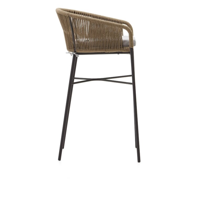 Веревочный барный стул Yanet бежевый 80 см