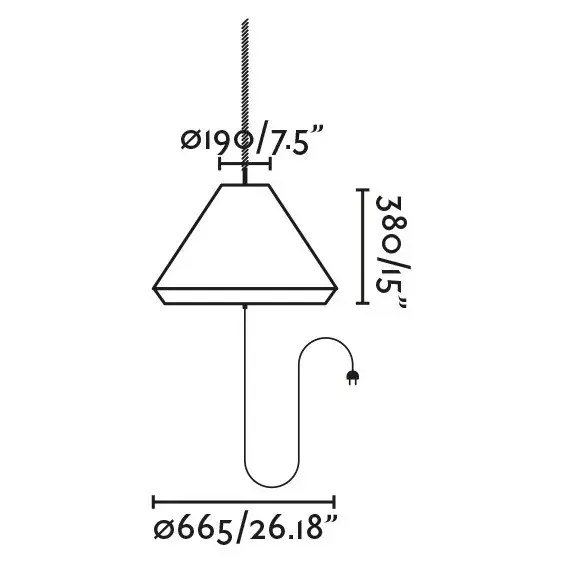 Переносной и подвесной светильник Saigon OUT C70 цвета охры