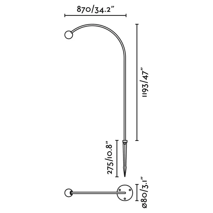 Ландшафтный светильник CUCA 1193 чёрный LED 3W 2700K