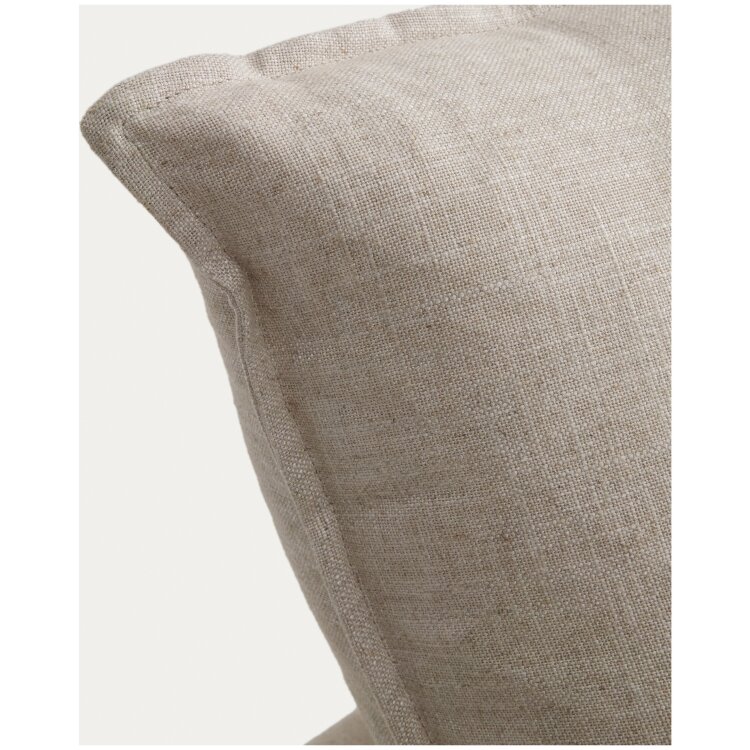 Модульный двухместный диван Anarela из бежевого льна и вискозы со съемным чехлом, 180 см