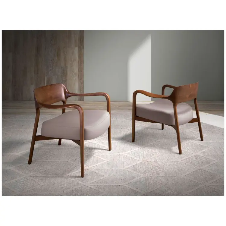 Кресло LC17088 /5082 из экокожи с каркасом из ясеня