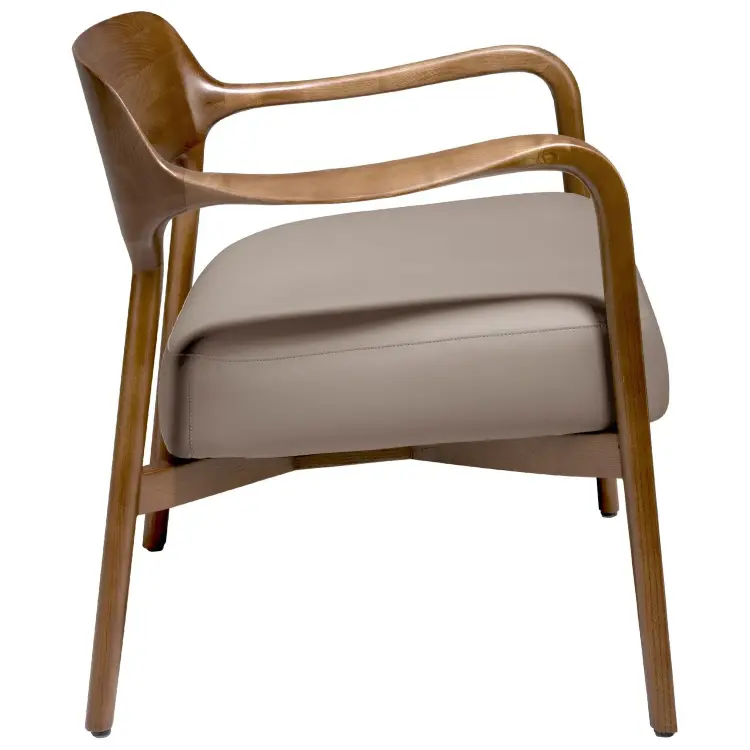 Кресло LC17088 /5082 из экокожи с каркасом из ясеня