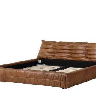 Двуспальная кровать RBD029 New Dark Ter leather