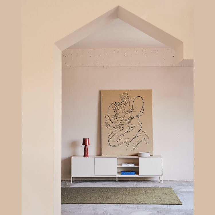 Vedrana Тумба под ТВ 3 дверцы белый лак 195 x 55 см