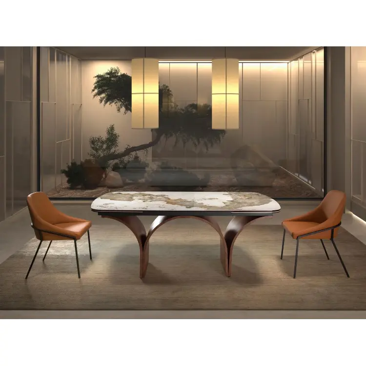 Стул 4161 из оранжевой экокожи