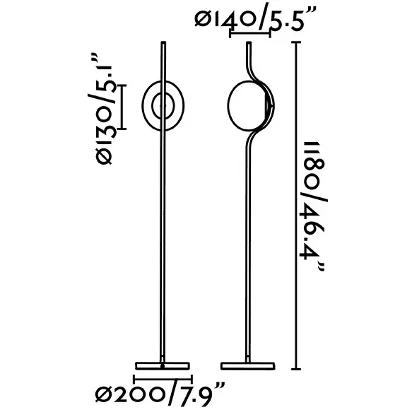 Торшер Le Vita черный