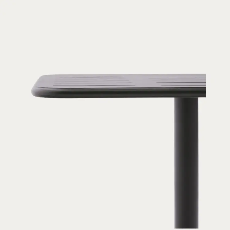 Уличный стол Brai из темно-серой оцинкованной стали 70 x 70 см