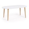 Oqui Раздвижной стол с белой столешницей и ножками из массива бука 90 (170) x 90 см