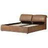 Двуспальная кровать RBD032 New Nut ter leather with Rubber wood feet